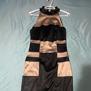 Le Château-Gorgeous black and bronze/gold dress